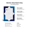 Picture Frame Menton Pattern Brass & Resin Inlay Blue – 3 Sizes