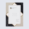Picture Frame Menton Grey Pattern Collection Brass & Resin Inlay Grey – 3 Sizes (Pack of 2)