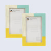 Picture Frame Mondrian Driftwood Collection Wood & Resin Inlay Multicolor– 3 Sizes (Pack of 2)