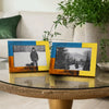 Picture Frame Mondrian Walnut Collection Resin Inlay Multi – 3 sizes (Pack of 2)