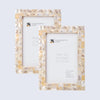 Picture Frame Mother of Pearl Collection Mother of Pearl White Pack of 2- 3 Sizes