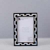 Picture Frames Pearlescent Tiptoe Collection Mother of Pearl & Resin Inlay, 3 Sizes