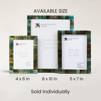 Verdigris Bone Inlay Photo Frame Tabletop Wall 4x6 5x7 8x10