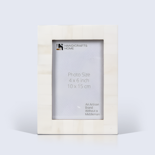 Picture Frame Classic Pattern Collection Bone Inlay White – 3 Sizes
