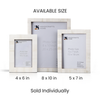 Picture Frame Classic Pattern Collection Bone Inlay White – 3 Sizes