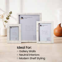 Picture Frame Classic Pattern Collection Bone Inlay White – 3 Sizes