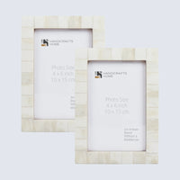 Picture Frame Classic Collection Bone Inlay White Pack of 2 – 3 sizes