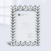 Picture Frame Artic Horizon Collection Bone Inlay & Resin Black & White – 3 sizes