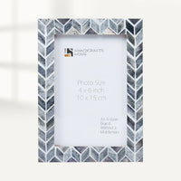 Grey Bone Inlay Picture Frame Arctic Smoke Col. 4x6 5x7 8x10