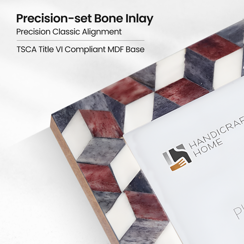 Arctic Stone Handmade Bone Inlay Picture Frame 4x6 5x7 8x10