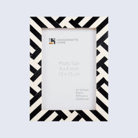 Picture Frame Avant Coco Collection Resin Inlay Black & White – 4x6, 5x7 & 8x10"