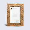 Picture Frame Cinnamon Plaits Pattern Collection Wood Inlay Brown – 4x6"