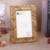 Picture Frame Cinnamon Plaits Pattern Collection Wood Inlay Brown – 4x6"