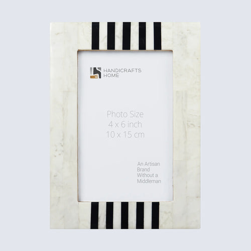 Picture Frame Contour Alto Pattern Collection Resin Inlay White & Black – 4x6, 5x7 & 8x10"