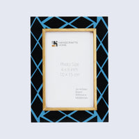 Picture Frame Halo Mamba Collection Resin Inlay & Brass Multi-Color – 4x6, 5x7 & 8x10