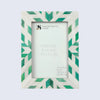 Picture Frame Hypno Nature Pattern Collection Bone Inlay Green White 4x6 5x7 8x10"