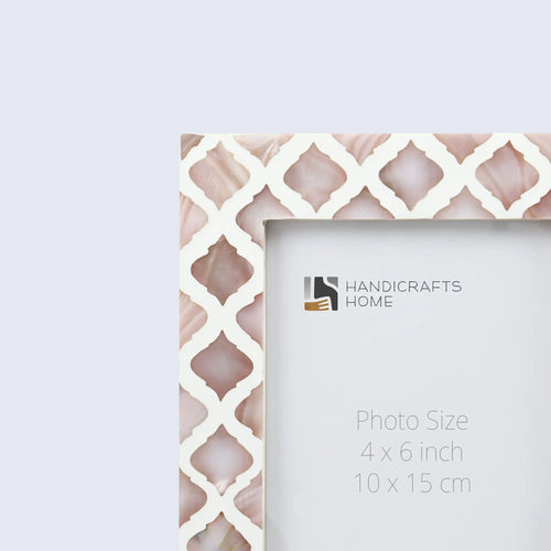 Picture Frame Moor Fire Pattern Collection Mother of Pearl Resin Inlay Multi Color in 3 sizes