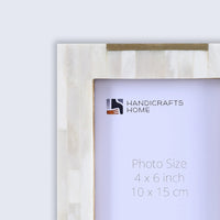 Picture Frames Palace Banquet Collection Bone Inlay Brass Beige White 4x6 5x7"