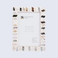 Picture Frames Pearlescent Fossil Collection Mother of Pearl Resin White 3 Sizes