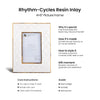 Rhythm Cycles Picture Frame White Resin Inlay 4x6 5x7 8x10