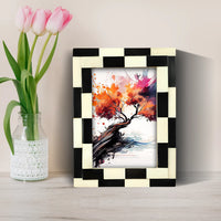 Picture Frame Silhouette Shuffled Collection Bone Inlay Multi-Color – 4x6, 5x7