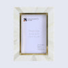 Picture Frames West Coast Monica Collection Bone Inlay Brass Brown White 4x6 5x7"