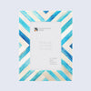 Picture Frame Stylish Chevron Pattern Bone Inlay Turquoise – 4x6"