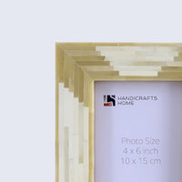 Picture Frame Apache Harvest Collection Bone Inlay White – 4x6, 5x7 & 8x10"