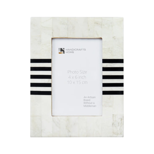Contour Lado Modern Black & White Resin Inlay Picture Frames