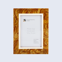 Picture Frame Marbel Collection Resin Inlay Gold – 4x6"