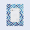 Picture Frame Zigzag Herringbone Collection Bone Inlay Blue & White – 4x6"