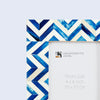 Picture Frame Zigzag Herringbone Collection Bone Inlay Blue & White – 4x6"