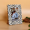 Picture Frame Zigzag Herringbone Collection Bone Inlay Grey – 4x6"