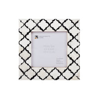 Picture Frame Moroccan Pattern Collection Bone & Resin Inlay Black White - 3 Sizes