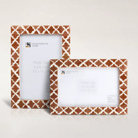 Casablanca Mocha Resin Inlay Picture Frame Set 2