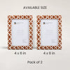 Casablanca Mocha Resin Inlay Picture Frame Set 2