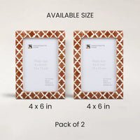 Casablanca Mocha Resin Inlay Picture Frame Set 2