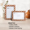 Casablanca Mocha Resin Inlay Picture Frame Set 2