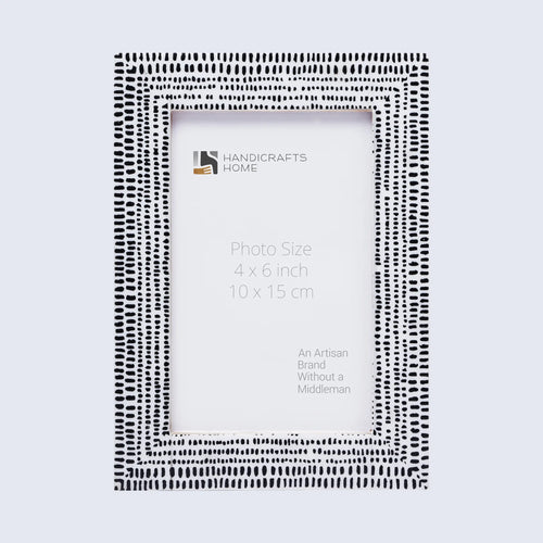 Rhythm Particle Picture Frame B&W Resin Inlay 4x6 5x7 8x10