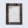 Picture Frame Shagrin Collection Brass, Horn & Resin Inlay Brown – 4x6 & 5x7"