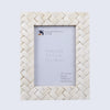 Picture Frame Braided Pattern Collection Bone Inlay White – 4x6 & 5x7"