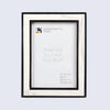 Black White Resin Inlay Picture Frame Layered Border 4x6 5x7