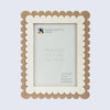 Picture Frame Petal Scallop Collection Bone Inlay White & Brown – 4x6 & 5x7"