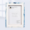 Picture Frame Cosmo Collection Resin Inlay - White & Blue, 4x6, 5x7