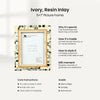 Picture Frames Abstract Ink Art Collection Resin Inlay - Ivory, 4x6 & 5x7