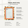 Picture Frames Abstract Ink Art Collection Resin Inlay - Peach, 4x6 & 5x7