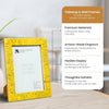 Picture Frames Handmade Yellow Collection Resin Inlay Yellow 5x7"