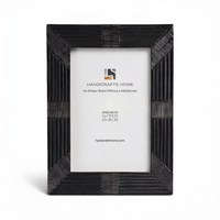 Shagrin Black Horn Inlay Picture Photo Frame 4x6 & 5x7