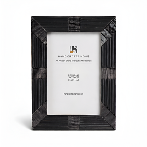 Shagrin Black Horn Inlay Picture Photo Frame 4x6 & 5x7