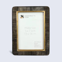 Picture Frame Shagrin Collection Horn Inlay & Brass Brown – 2 Sizes